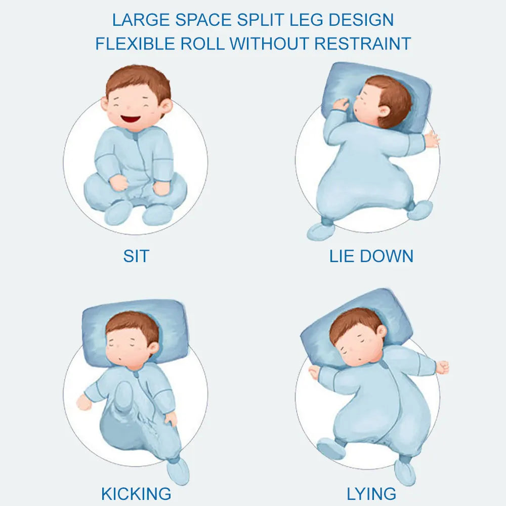 Baby Cartoon Split-Legged Sleepsack – Thickened Children’s Sleeping Bag with Detachable Sleeves for Boys & Girls, Autumn & Winter