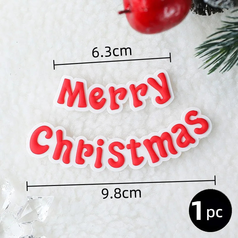Christmas Cake Topper Set | Bear Doll Ornaments, Red Sweater & Green Shirt, Rainbow Arch & Gift Box | Holiday Party Cake Decorations