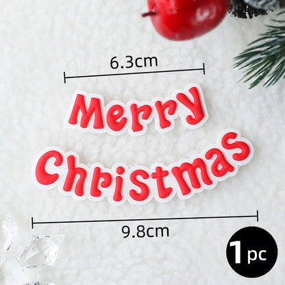 Christmas Cake Topper Set | Bear Doll Ornaments, Red Sweater & Green Shirt, Rainbow Arch & Gift Box | Holiday Party Cake Decorations