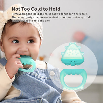 Freezable Baby Silicone Teething Toys – Cooling Relief for Babies 0-12 Months, BPA-Free, Water-Filled & Ice Teething Toys, Safe