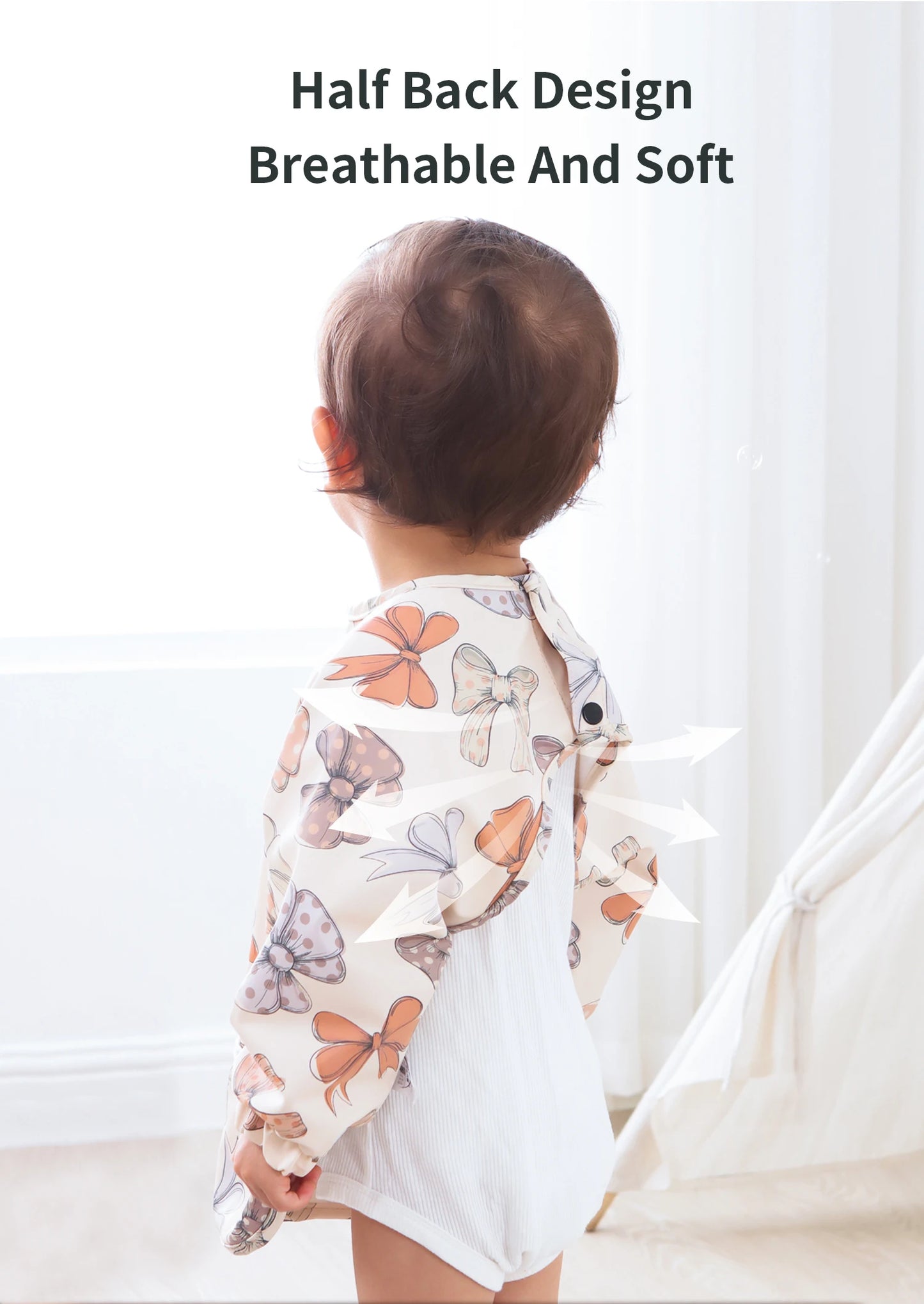 New Children Feeding Aprons – Waterproof Long Sleeve Baby Bib with Pocket | Full Cover Baby Bibs for Toddlers Boys & Girls