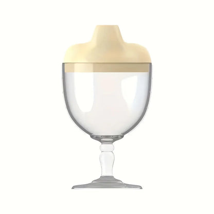 Fun Kids Party Cup – Baby Wine Sippy Cup for Juice, Milk & Water | Plastic Goblet Chalice Training Cup for Birthday Parties