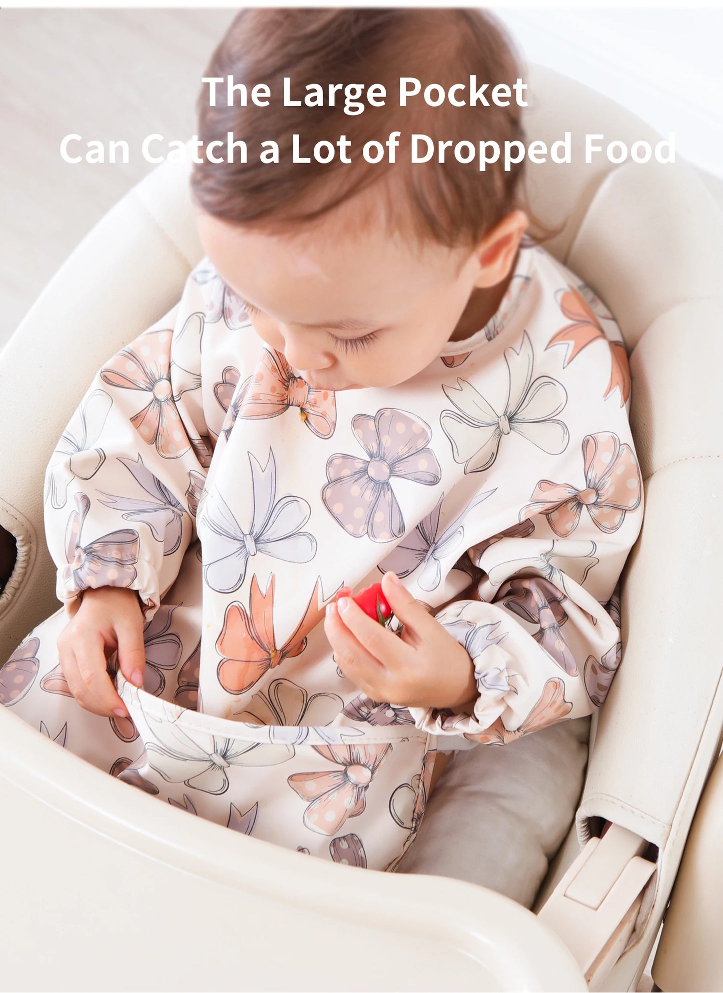 New Children Feeding Aprons – Waterproof Long Sleeve Baby Bib with Pocket | Full Cover Baby Bibs for Toddlers Boys & Girls