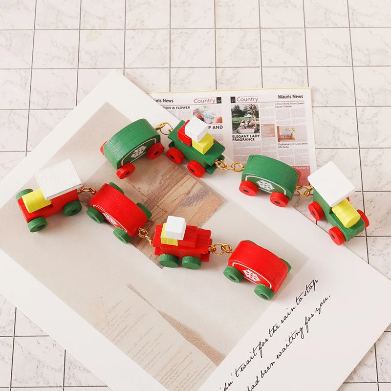 Christmas Dollhouse Decorations | Mini Snowflake Train, Festive Ornaments & Miniature Food Play Set