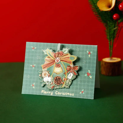 Mini Christmas Greeting Cards with Envelopes | Kids Xmas Blessing Postcards & New Year Gift Cards Party Supplies