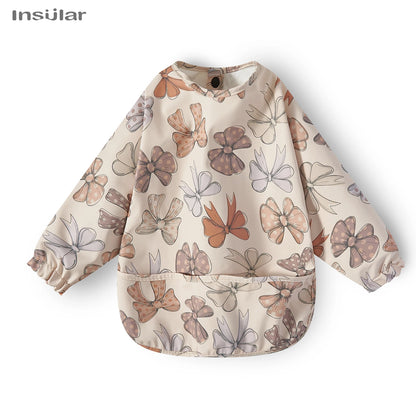 New Children Feeding Aprons – Waterproof Long Sleeve Baby Bib with Pocket | Full Cover Baby Bibs for Toddlers Boys & Girls