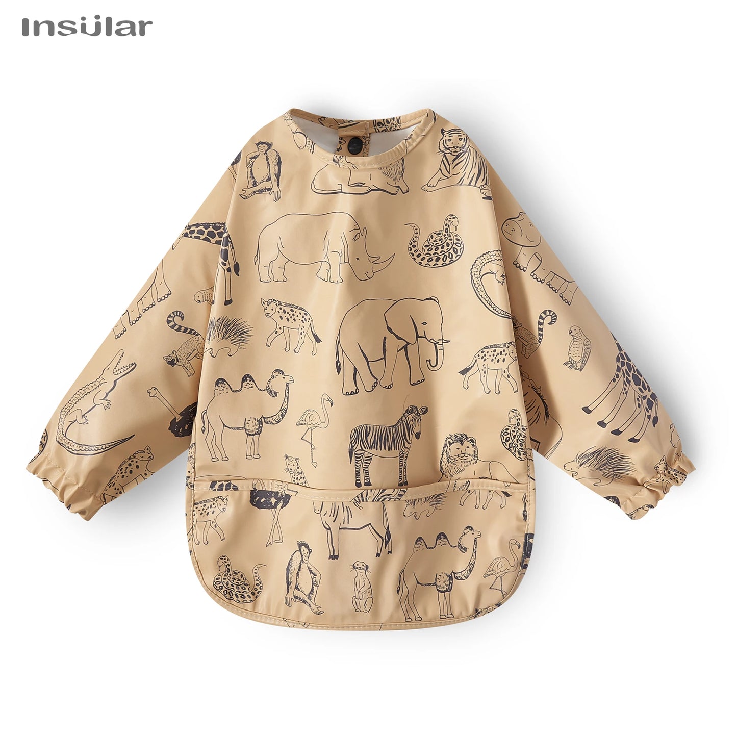 New Children Feeding Aprons – Waterproof Long Sleeve Baby Bib with Pocket | Full Cover Baby Bibs for Toddlers Boys & Girls