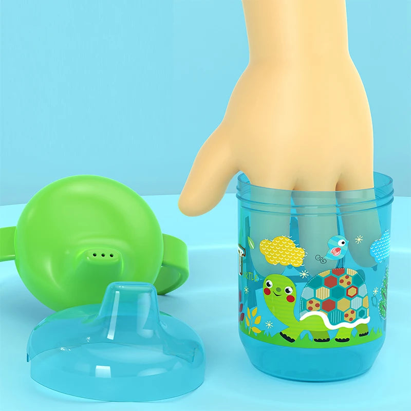 Cute Duckbill Baby Drinking Cup with Handles – BPA-Free Leakproof Infant Training Water Bottle with Flip Lid