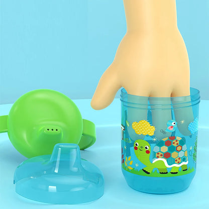 Cute Duckbill Baby Drinking Cup with Handles – BPA-Free Leakproof Infant Training Water Bottle with Flip Lid