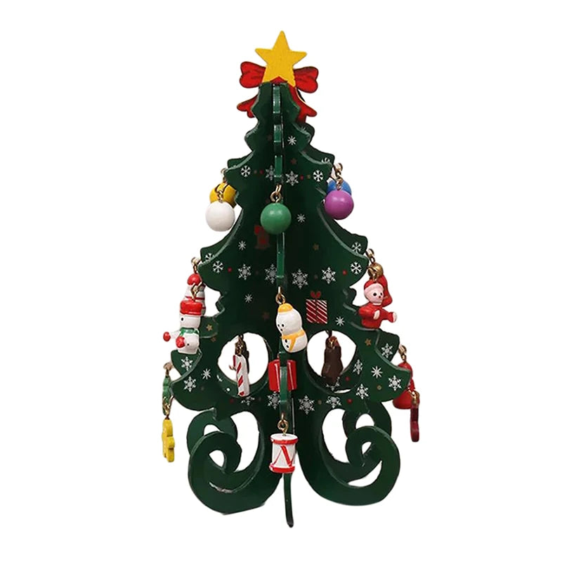 DIY Wooden Christmas Tree for Kids | Handmade 3D Stereo Scene Decoration | Children’s Christmas Ornaments & Holiday Craft