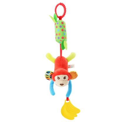 Soft Infant Crib & Stroller Mobile Hanging Rattle – Cute Stuffed Animal Baby Toys | Educational Hand Grip Toy for Brain Development