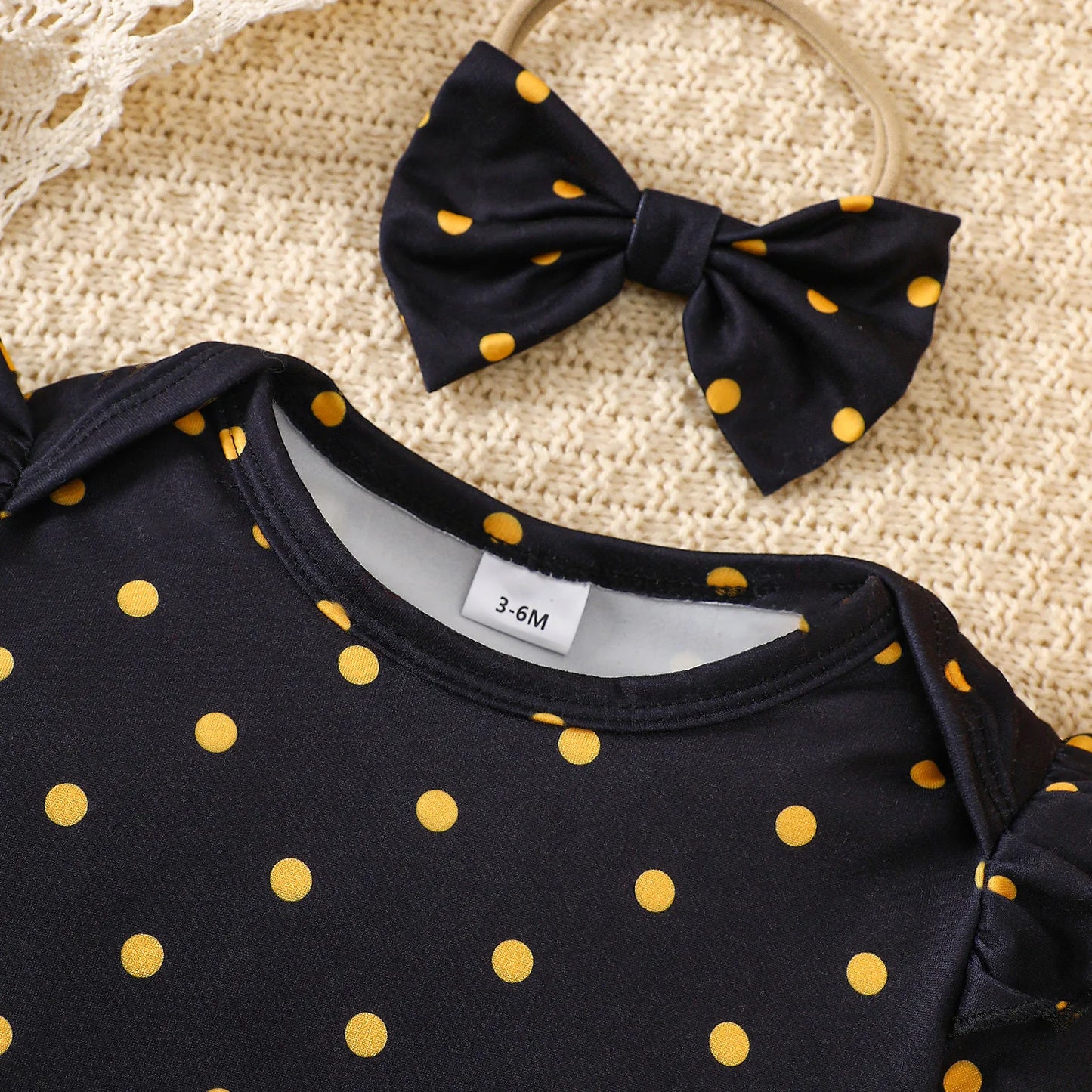 Baby Girl Bee Halloween Costume Set | Infant Romper + Tulle Suspender Dress | Newborn & Toddler Party Outfit