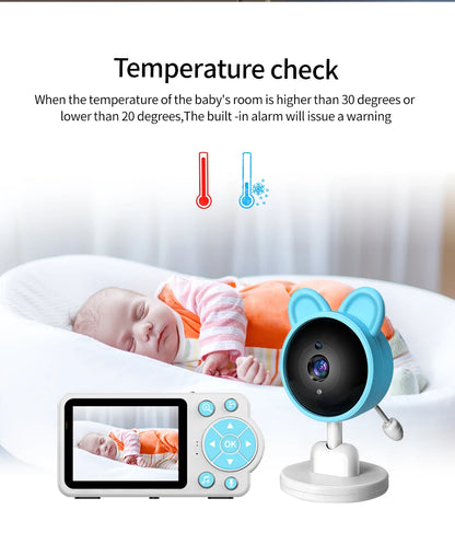 Baby Monitor with Camera – Two-Way Audio Intercom, Infrared Night Vision, Video Surveillance & Security Protection
