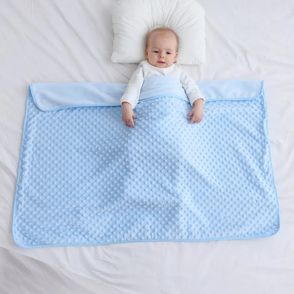 Baby Blanket & Swaddle Wrap – Newborn Thermal Soft Fleece Winter Bedding Set with Cotton Quilt | Infant Sleeping Cover