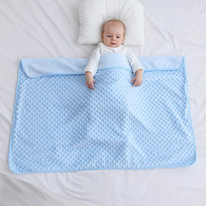 Baby Blanket & Swaddle Wrap – Newborn Thermal Soft Fleece Winter Bedding Set with Cotton Quilt | Infant Sleeping Cover