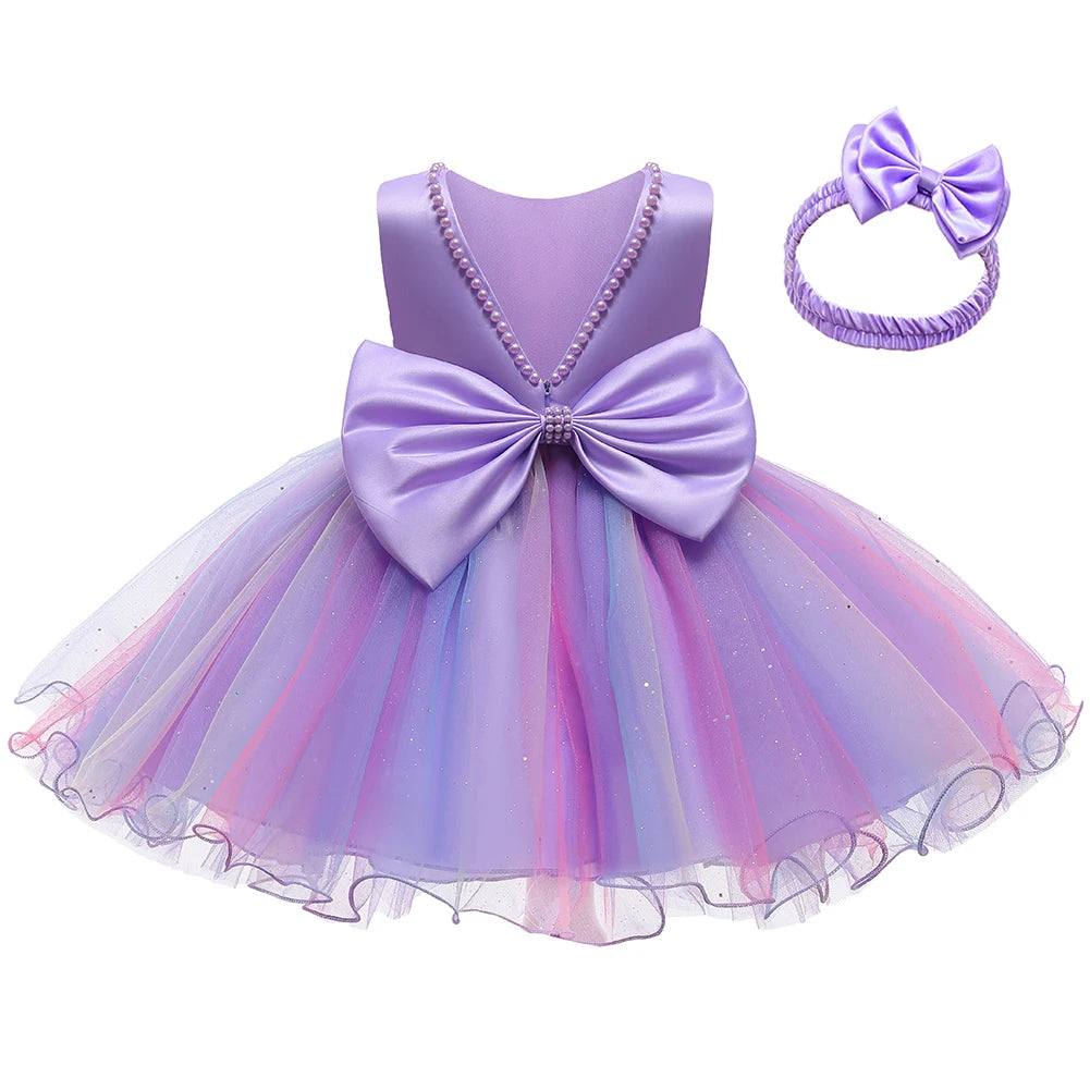 Baby Girl Christmas & Halloween Princess Dress | Infant Christening, 1st Birthday & Party Outfit | Newborn Clothes