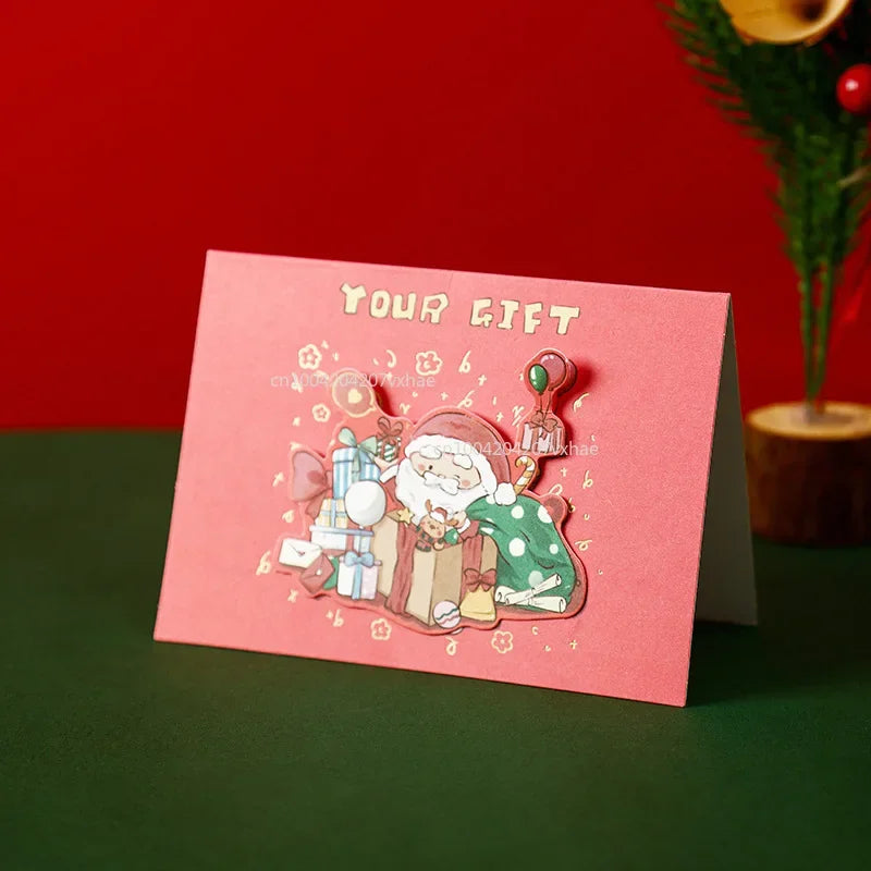 Mini Christmas Greeting Cards with Envelopes | Kids Xmas Blessing Postcards & New Year Gift Cards Party Supplies
