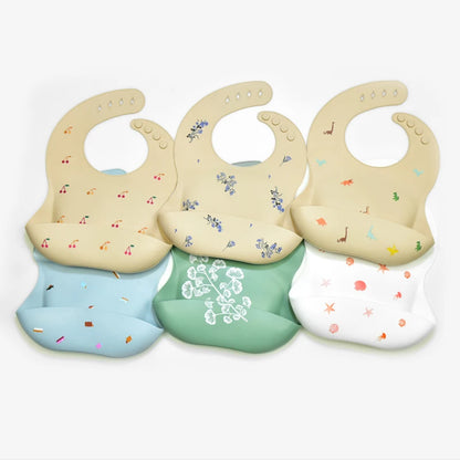 Baby Silicone Bib – Waterproof Feeding Bib for Infants & Toddlers | Adjustable, Fashionable Saliva Towel for Boys & Girls