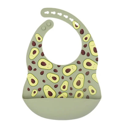 New Arrival Silicone Baby Bibs – Waterproof Feeding Bibs with Fun Prints (Avocado, Zoo, Tractor) | Soft Newborn Burp Cloth & Tableware Accessory