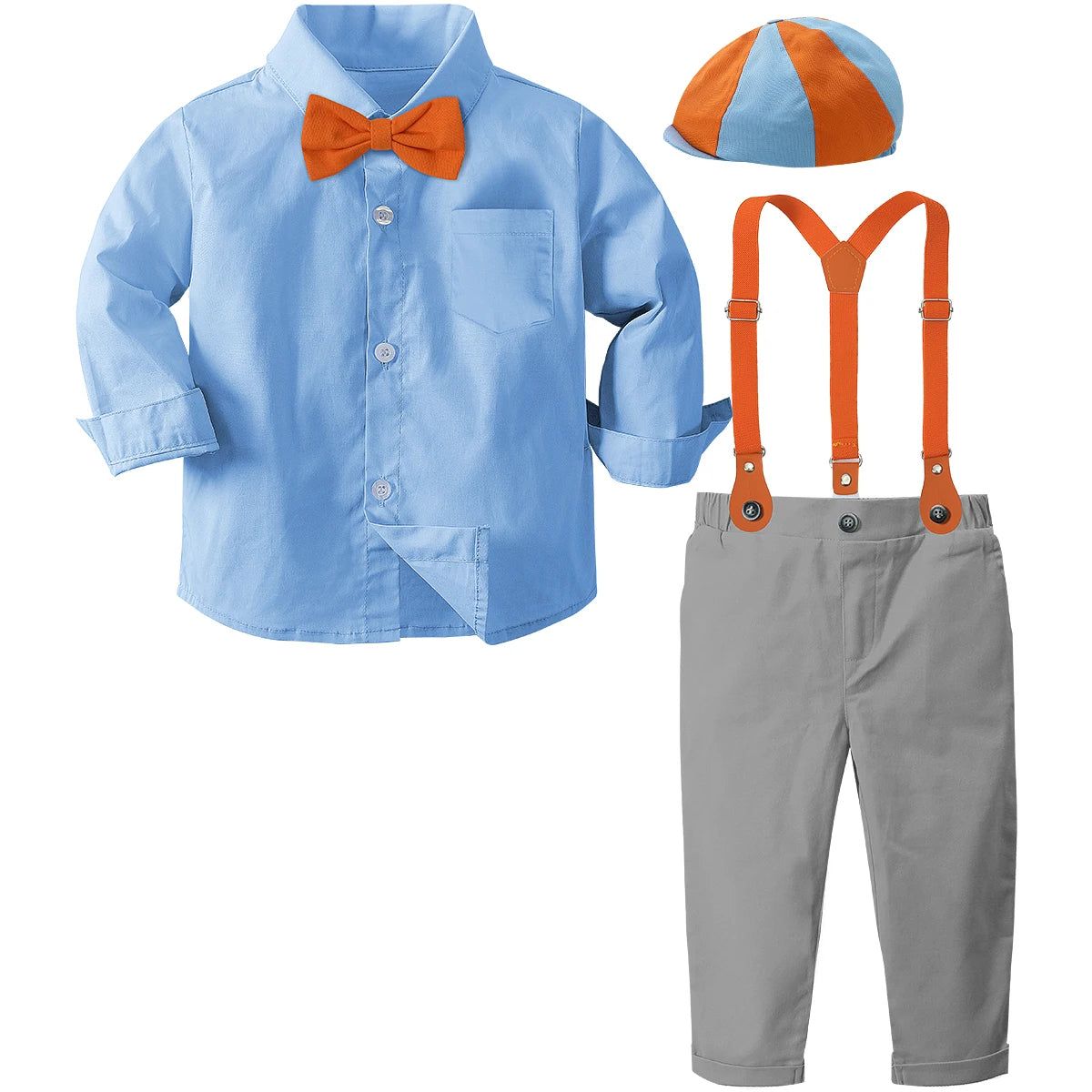 Blippi Halloween Outfit | Toddler Gentleman Suit with Suspenders | Birthday Party, Photography & Holiday Gift Clothes