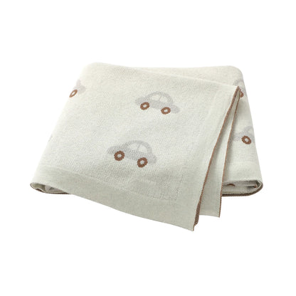 Baby Blanket Breathable Cotton Knit Swaddle Wrap – 100×80cm Newborn Receiving Blanket for Boys & Girls, Stroller & Nursery Quilt
