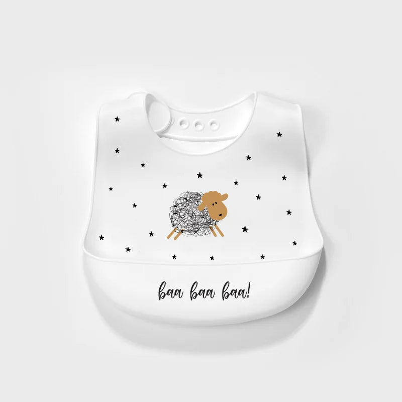 Baby Silicone Bib – Waterproof Feeding Bib for Infants & Toddlers | Adjustable, Fashionable Saliva Towel for Boys & Girls