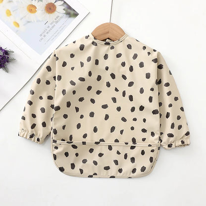 Kids Baby Feeding Bibs – Waterproof Long Sleeve Apron with Pocket | Toddler Burp Cloth & Anti-Dirty Art Smock for Boys & Girls