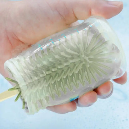 Baby Bottle Brush Cleaner Set with Nipple Brush & Base | Portable Water Bottle Cleaner Brush for Baby Bottles & Enhanced Cleaning