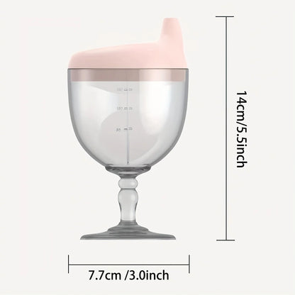 Fun Kids Party Cup – Baby Wine Sippy Cup for Juice, Milk & Water | Plastic Goblet Chalice Training Cup for Birthday Parties