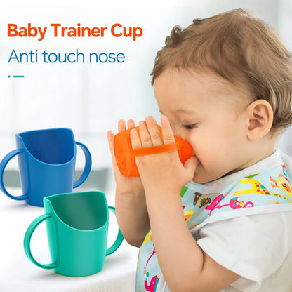 Baby Training Cup – Anti-Choking Slanted Mouth Water & Milk Cup with Nose Protection for Infants & Toddlers