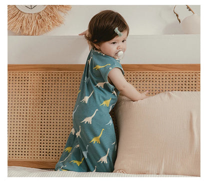 Baby Summer Sleeping Bag 0–24 Months – Lightweight 0.5 TOG Wearable Blanket, Thin Layer Sleep Sack with Anti-Kick Design, Beige Wheat Print