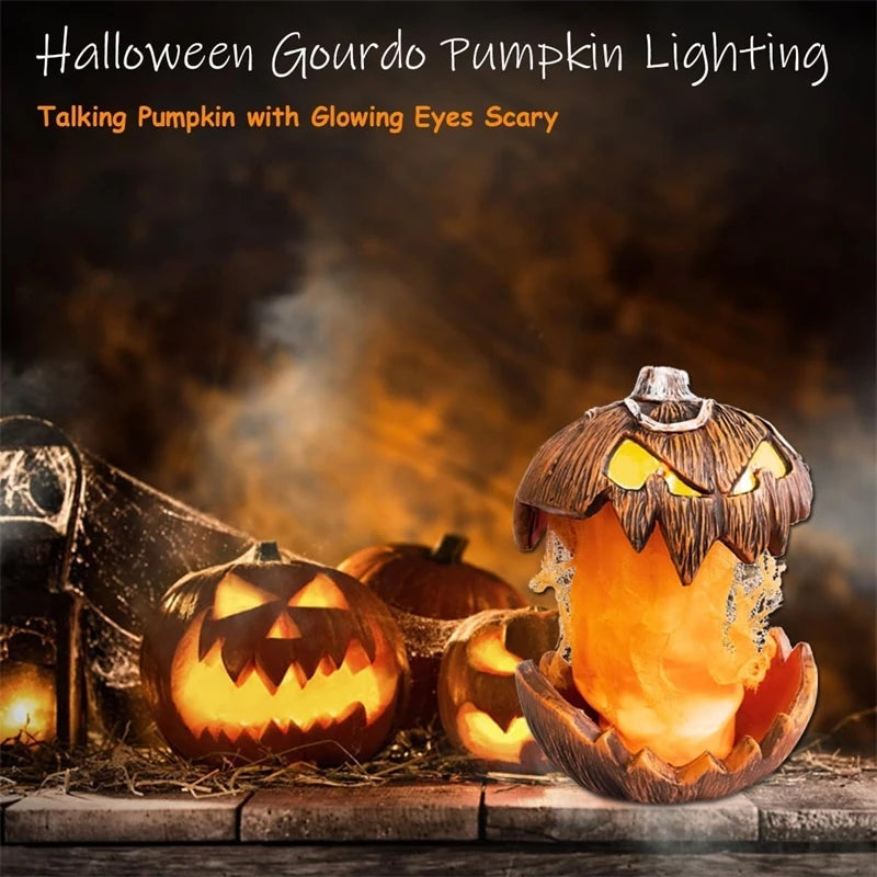 Pumpkin Halloween Animated Prop | Scary Rising & Falling Pumpkin with Sound & Light | Haunted House Party Decoration