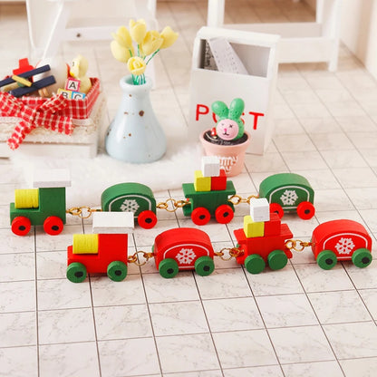 Christmas Dollhouse Decorations | Mini Snowflake Train, Festive Ornaments & Miniature Food Play Set