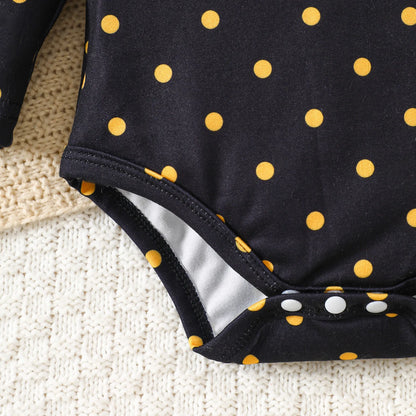 Baby Girl Bee Halloween Costume Set | Infant Romper + Tulle Suspender Dress | Newborn & Toddler Party Outfit