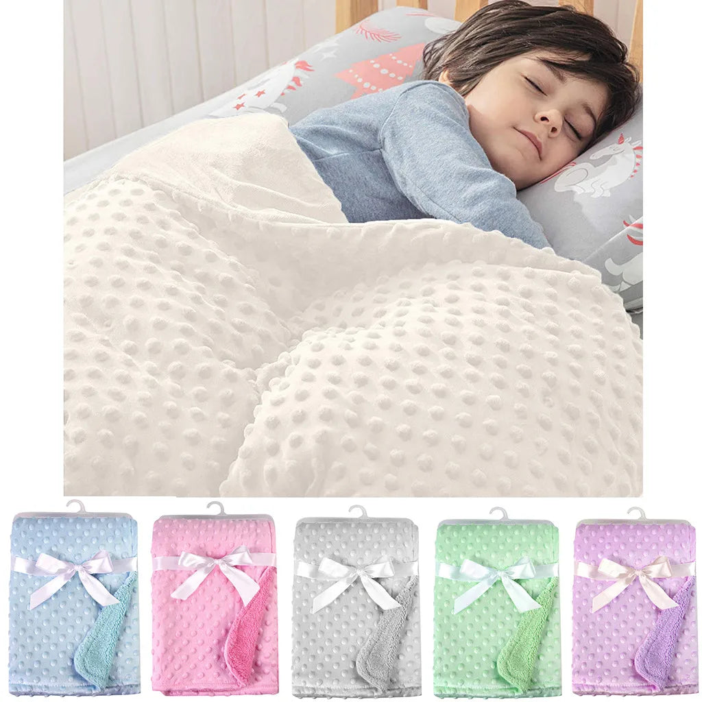 Baby Blanket & Swaddle Wrap – Newborn Thermal Soft Fleece Winter Bedding Set with Cotton Quilt | Infant Sleeping Cover