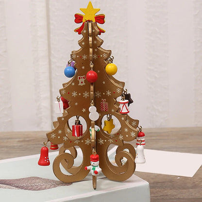 DIY Wooden Christmas Tree for Kids | Handmade 3D Stereo Scene Decoration | Children’s Christmas Ornaments & Holiday Craft