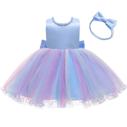 Baby Girls Christmas Princess Dress | Infant Christening & 1st Birthday Party Outfit | Newborn Wedding & Holiday Clothes