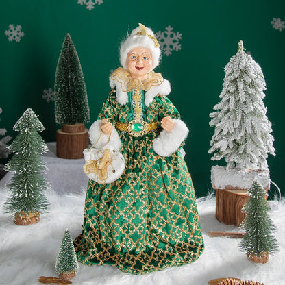 Christmas Decoration – Big Santa Claus Doll & Grandma Figurine | Holiday Room & Tree Décor Gift