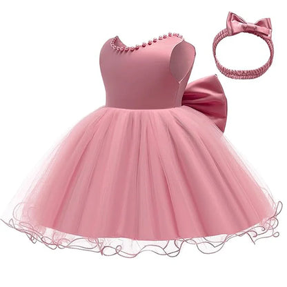 Baby Girls Christmas Princess Dress | Infant Christening & 1st Birthday Party Outfit | Newborn Wedding & Holiday Clothes