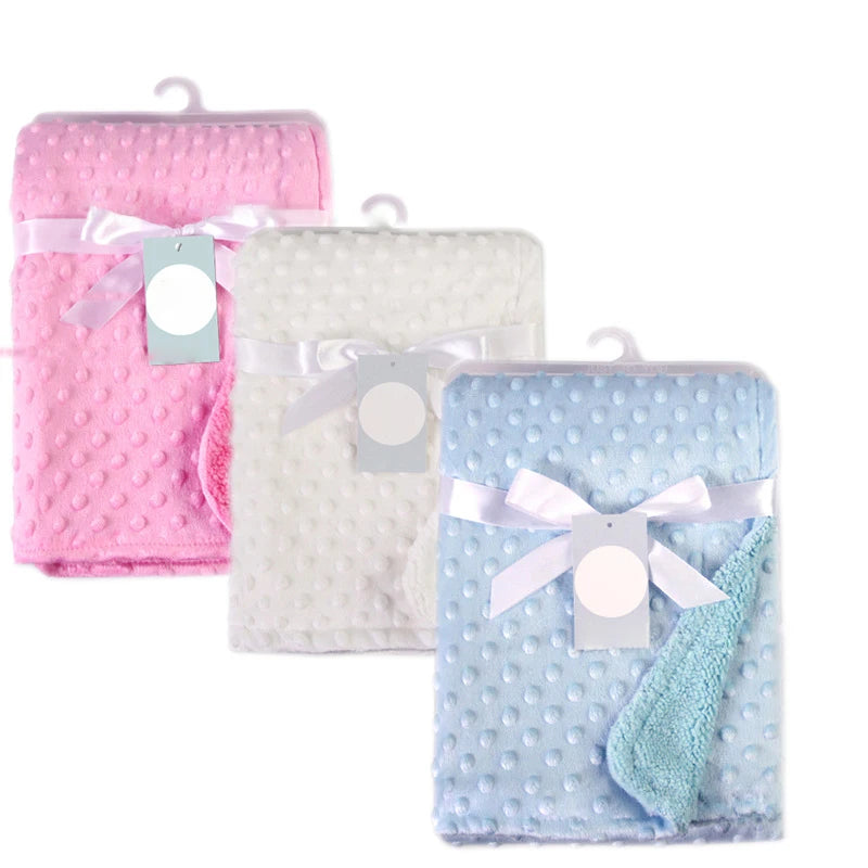 Baby Blanket & Swaddle Wrap – Newborn Thermal Soft Fleece Winter Bedding Set with Cotton Quilt | Infant Sleeping Cover