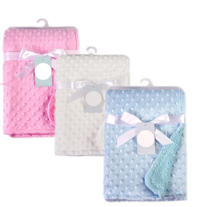 Baby Blanket & Swaddle Wrap – Newborn Thermal Soft Fleece Winter Bedding Set with Cotton Quilt | Infant Sleeping Cover