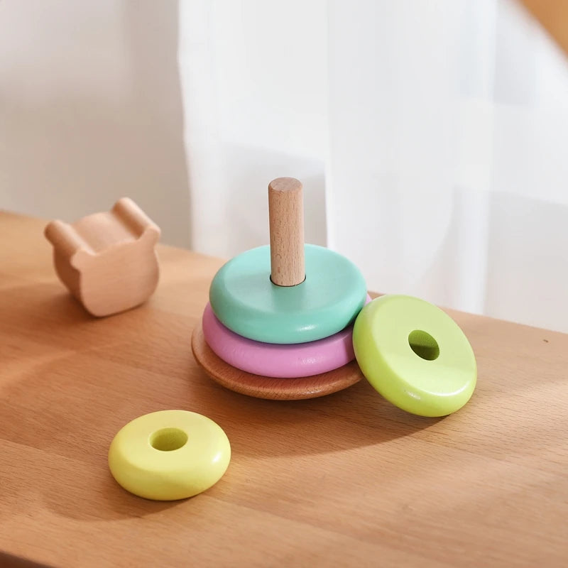 Baby Wooden Montessori Toys – Rectangular Box with Peg Drop for Vision Training, Color Sensory & Early Education Gifts