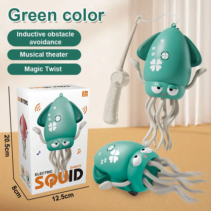 Dancing Octopus Baby Toy – Interactive Tummy Time Toy with Music & LED Lights, Crawling Obstacle-Avoiding Octopus for Infants, Toddlers & Kids