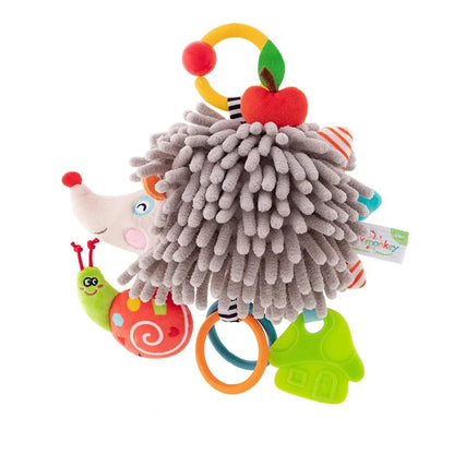 Soft Infant Crib & Stroller Mobile Hanging Rattle – Cute Stuffed Animal Baby Toys | Educational Hand Grip Toy for Brain Development