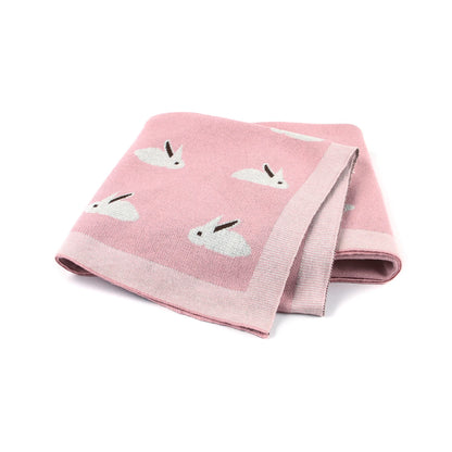 Baby Blanket Breathable Cotton Knit Swaddle Wrap – 100×80cm Newborn Receiving Blanket for Boys & Girls, Stroller & Nursery Quilt