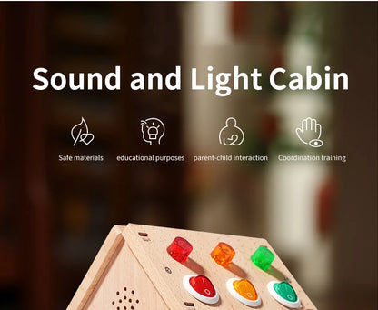 Montessori Busy House – Educational Wooden Activity Toy with Light Switches, Buttons & Music for 3-Year-Old Boys & Girls, Hands-On Learning Gift