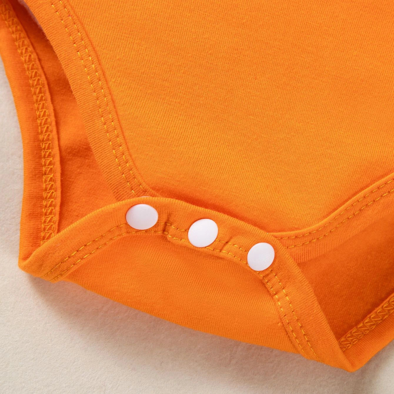 Pumpkin Baby Girl Halloween Outfit | Infant Long Sleeve Bodysuit + Suspender Skirt with Bow | My First Halloween Costume