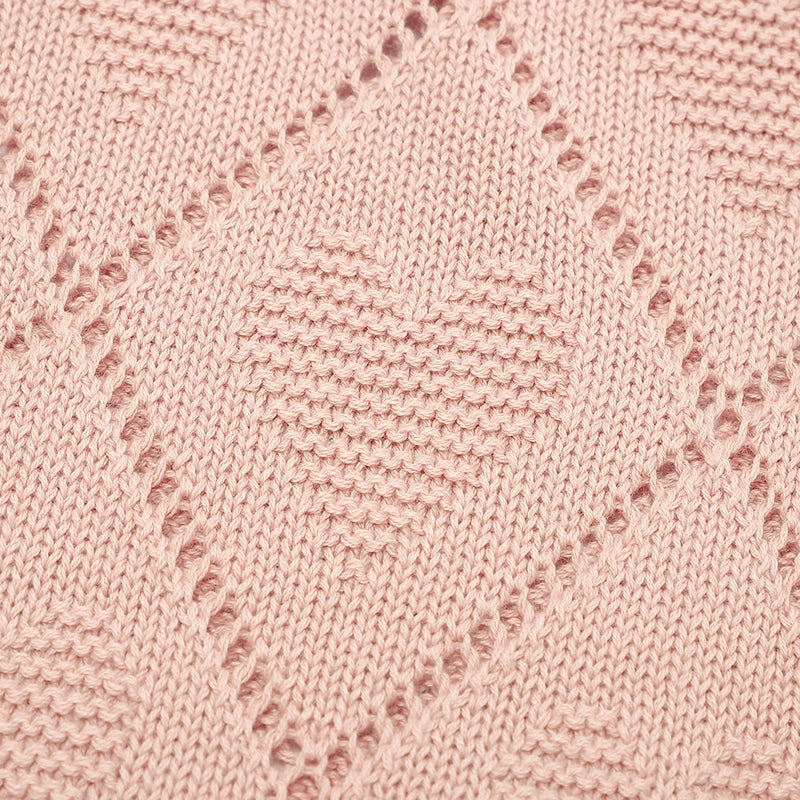 Super Soft Cotton Baby Blanket – Newborn Knit Swaddle Wrap for Stroller, Nursery & Sleeping (90×70cm)
