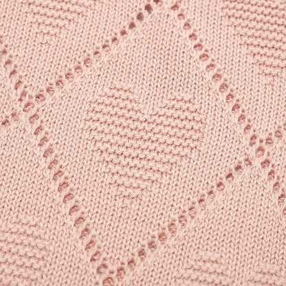 Super Soft Cotton Baby Blanket – Newborn Knit Swaddle Wrap for Stroller, Nursery & Sleeping (90×70cm)