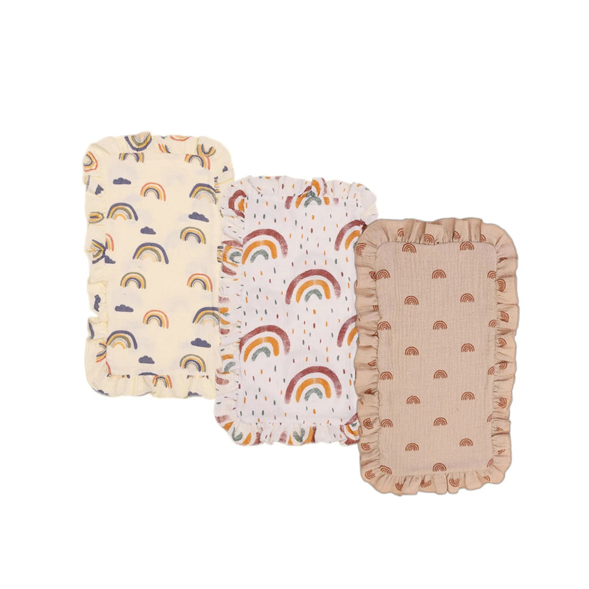 100% Cotton 4-Layer Baby Burp Cloths – Soft & Absorbent Large Muslin Washcloths | Newborn Burping Rags & Infant Essentials (3 Pack)